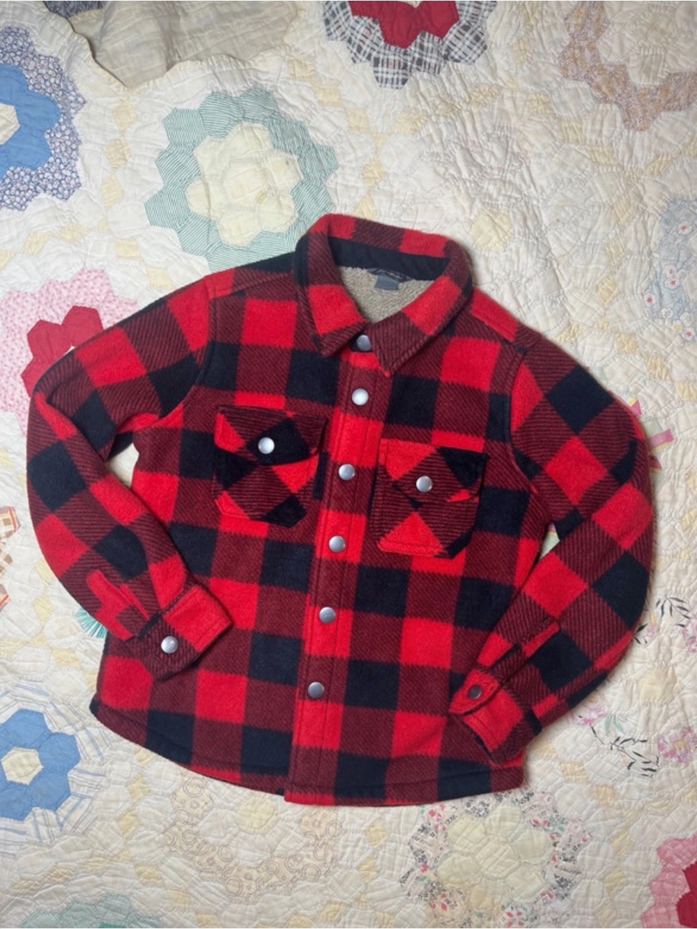 Eddie Bauer Red & Black Buffalo Plaid Kids Button-Down Shirt